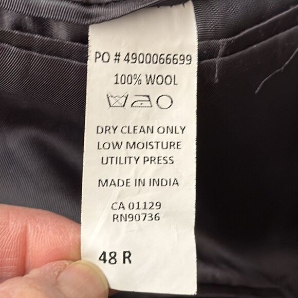 Calvin Klein Mens Plaid Two Button Blazer Jacket, Black C36 - Picture 11 of 12